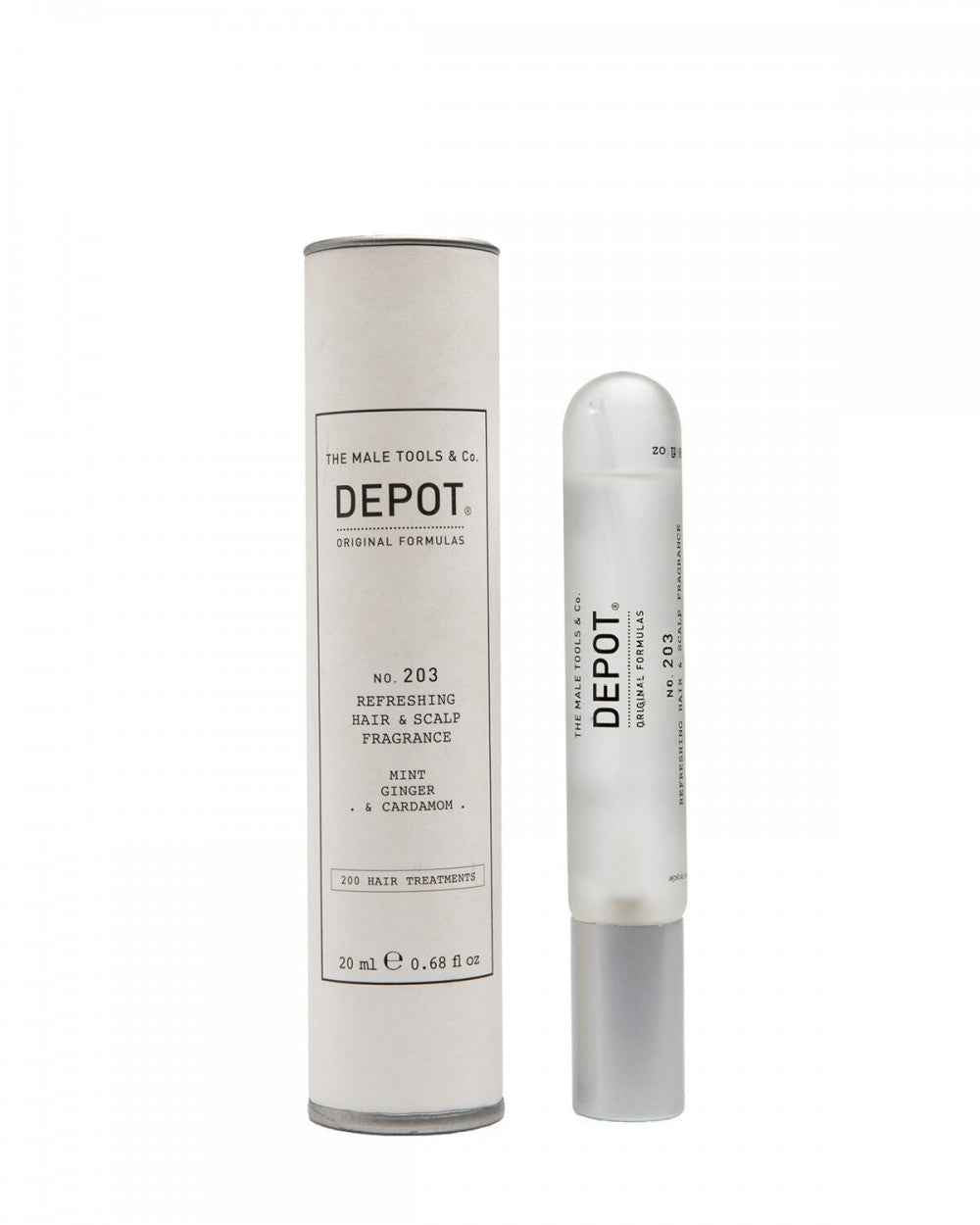 Depot 200 Hair Treatments No. 203 – Hair Scented Mist for Men, Mint, Ginger & Cardamom, 20 ml