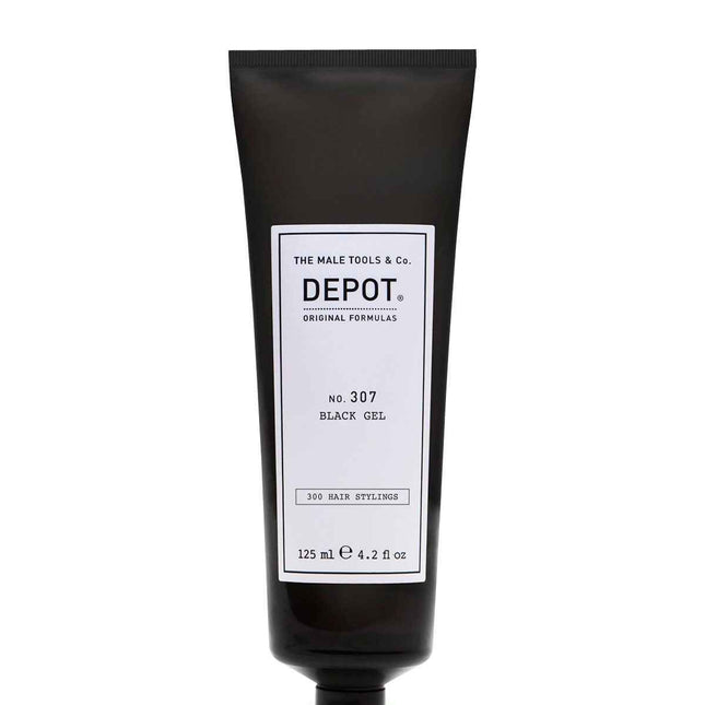Depot 300 Hair Stylings No. 307 Black Botanical Complex – Hair Styling Gel for Men, Temporary Coverage & Volume, Medium Hold, 125 ml