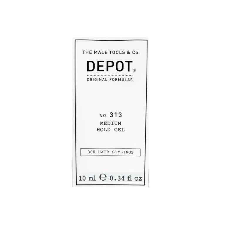 Depot 300 Hair Stylings No. 313 UV Filter – Hair Styling Gel for Men, Definition & Control, Medium Hold, 10 ml