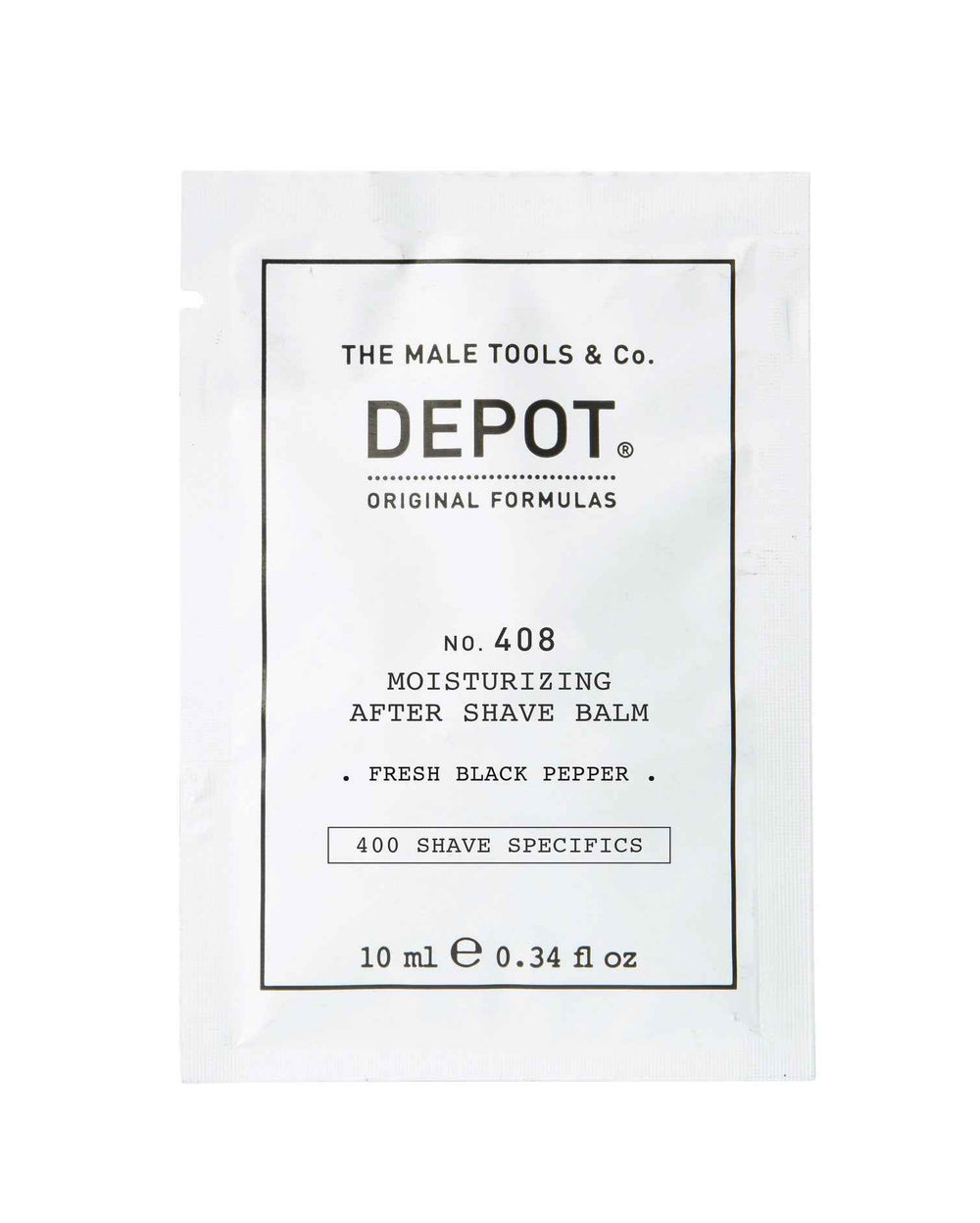 Depot 400 Shave Specifics No. 408 Fresh Black Pepper Moisturizing – Aftershave Balm for Men, 10 ml