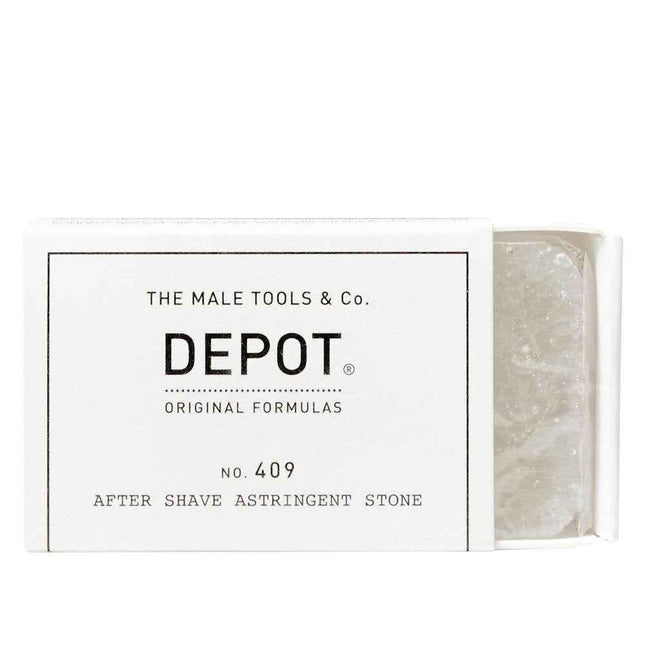 Depot 400 Shave Specifics No. 409 Potassium Alum Soothing – Aftershave Astringent Stone for Men, 90 g
