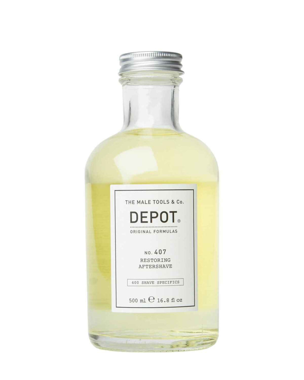 Depot 400 Shave Specifics No. 407 Pro-Vitamin B5 Restoring & Refreshing – Aftershave Lotion for Men, 500 ml