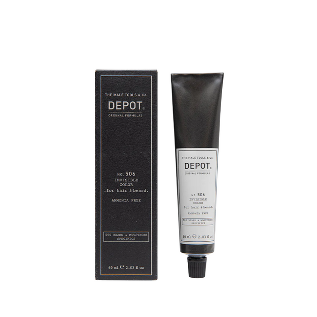 Depot 500 Beard & Mustache Specifics No. 506 Invisible Clour – Semi-Permanent Hair Dye for Men, Graphite, 60 ml