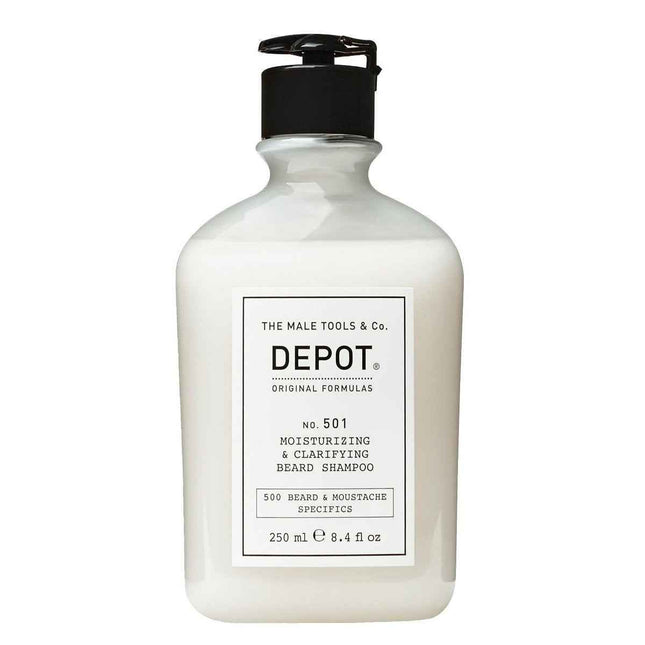Depot 500 Beard & Mustache Specifics No. 501 Pro-Vitamin B5 – Beard Shampoo for Men, Moisturizing & Clarifying, 250 ml