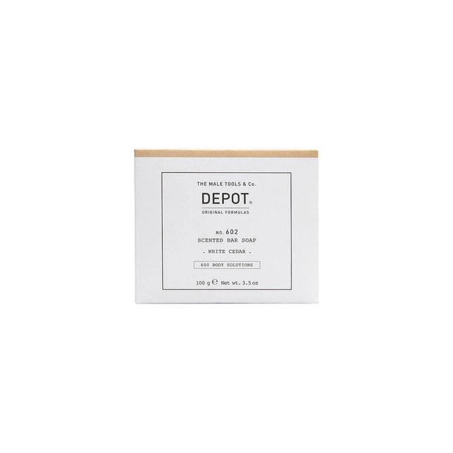 Depot 600 Body Solutions No. 602 Botanical Complex Cleansing White Cedar – Scented Soap Bar for Men, 100 g