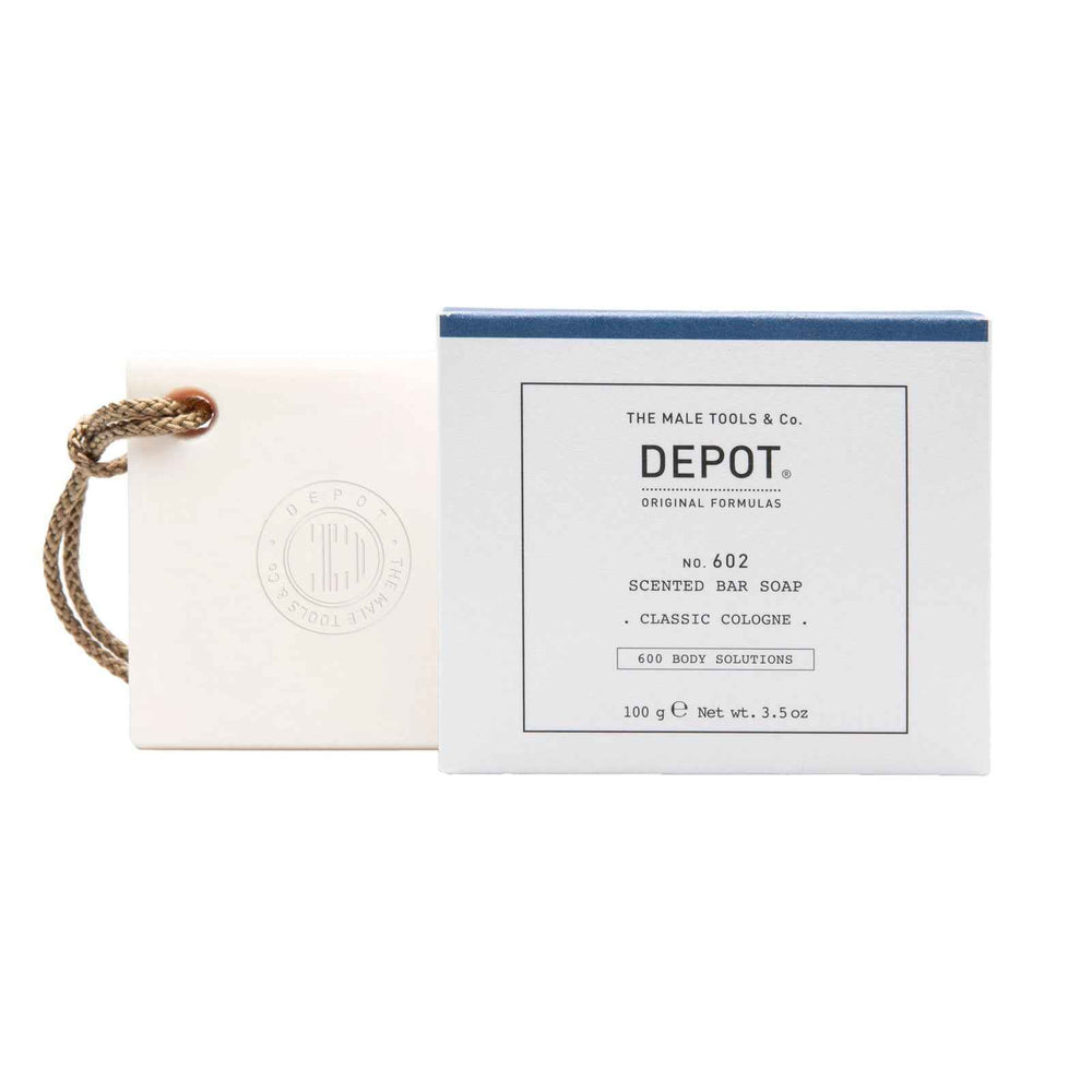 Depot 600 Body Solutions No. 602 Botanical Complex Cleansing Classic Cologne – Scented Soap Bar for Men, Floral Notes, 100 g