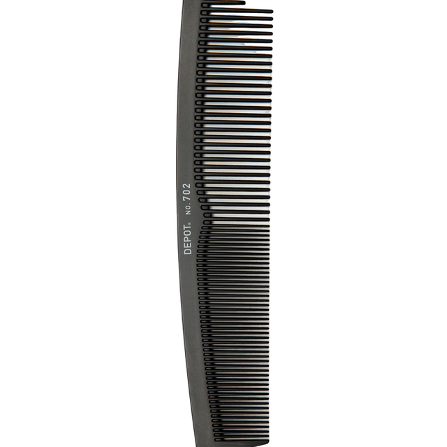 Depot Accessories No. 702 Carbon – Hair Plastic Comb for Men, Black