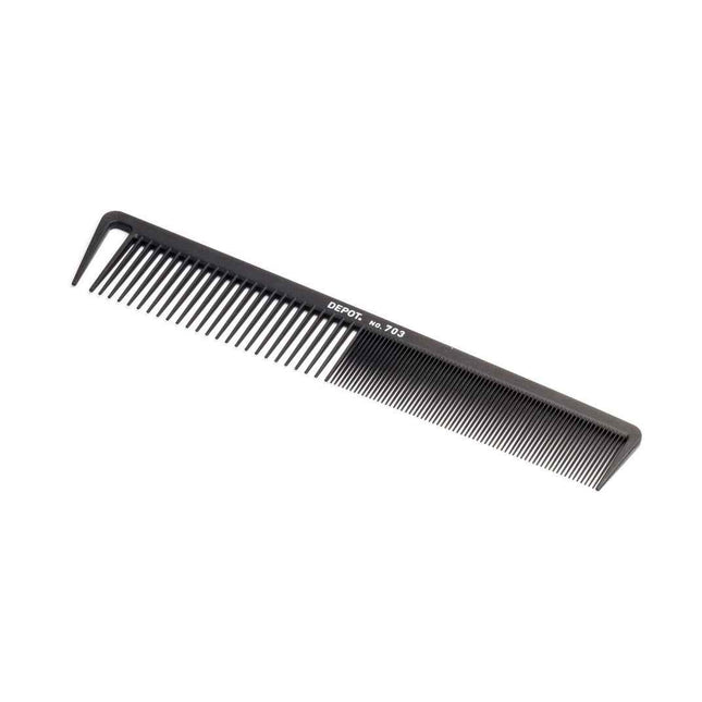 Depot Accessories No. 703 Carbon – Hair Plastic Comb for Men, Black