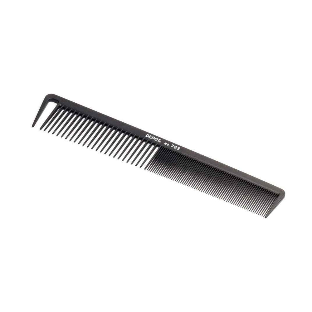 Depot Accessories No. 703 Carbon – Hair Plastic Comb for Men, Black