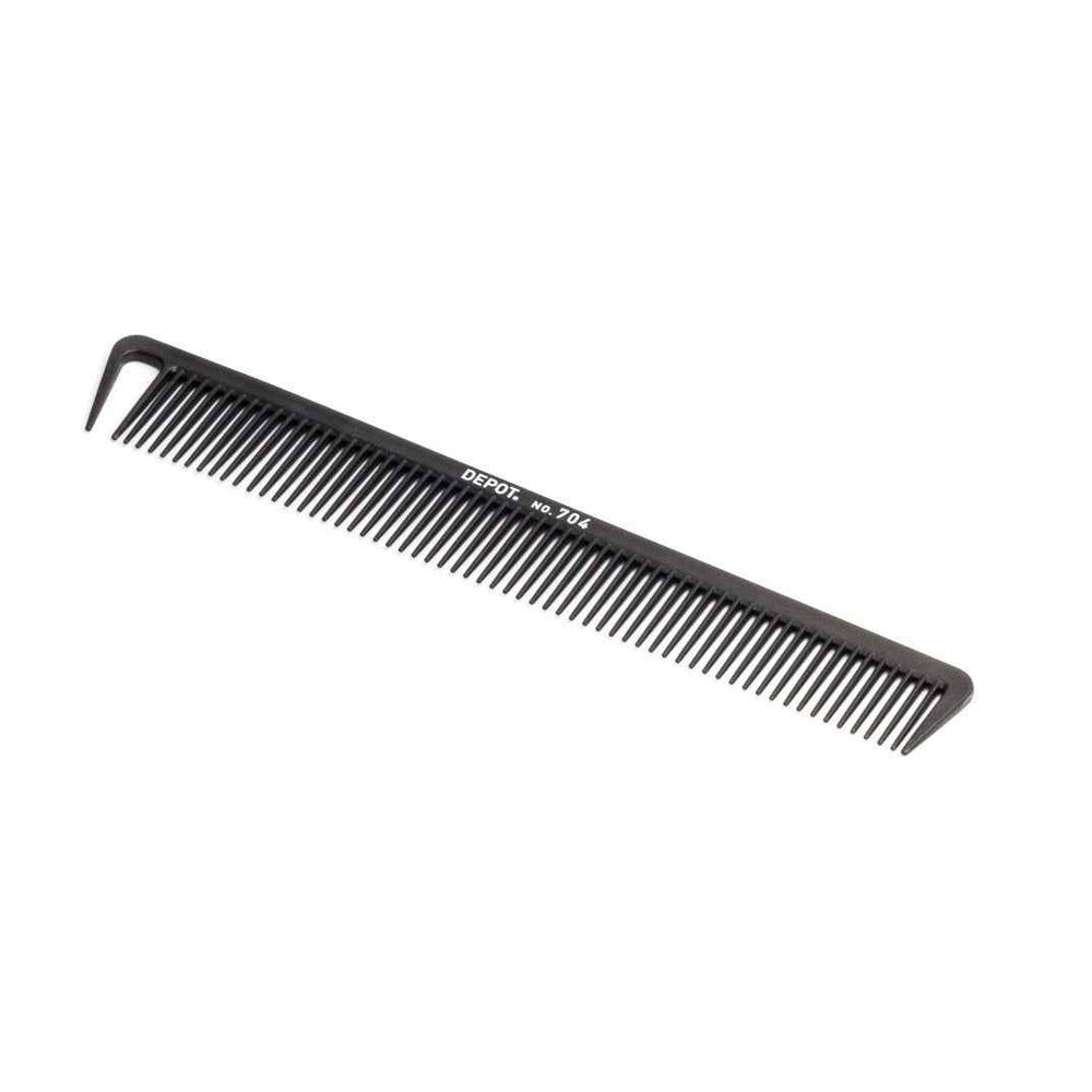 Depot Accessories No. 704 Carbon – Hair Plastic Comb for Men, Black
