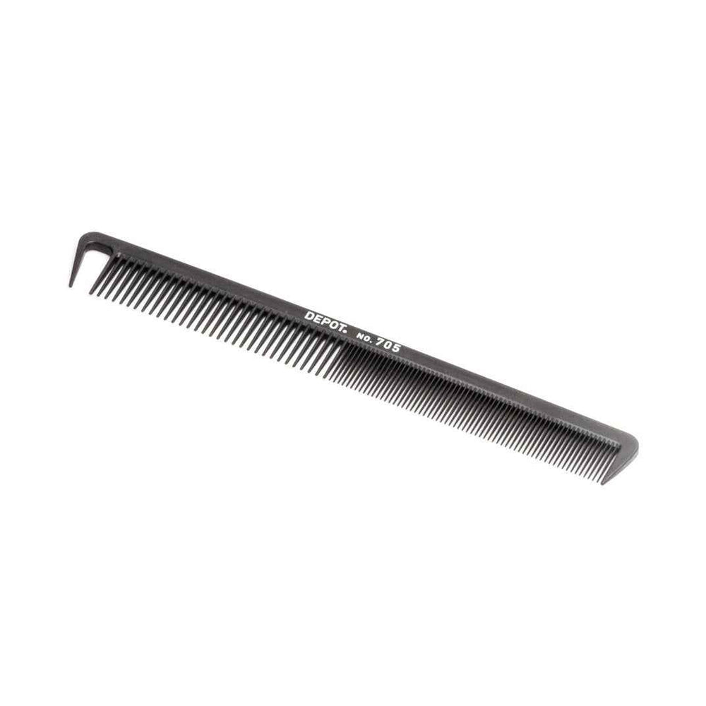 Depot Accessories No. 705 Carbon – Hair Plastic Comb for Men, Black