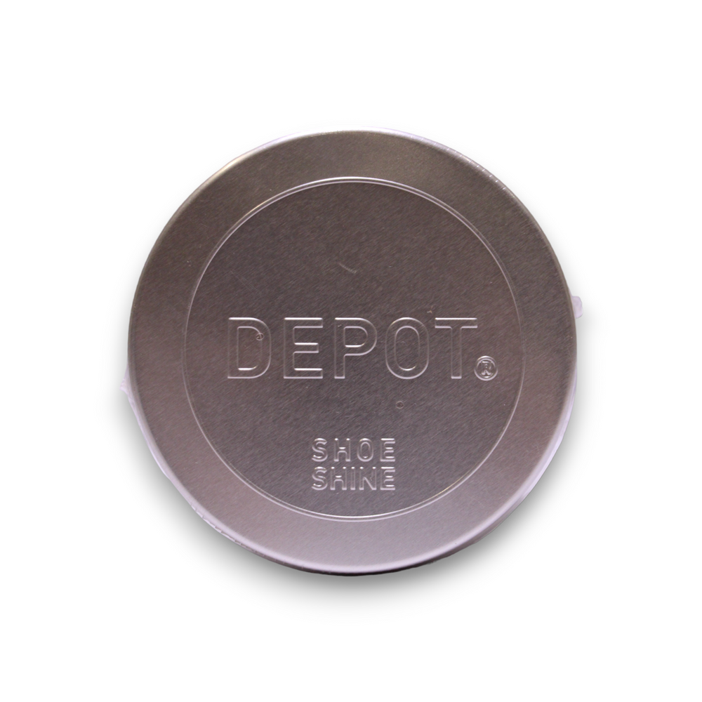 Depot Shoe Shine – Metal Jar, Silver