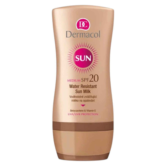 Dermacol Sun Unisex, Water-Resistant, Sunscreen Milk, SPF20, 200 ml Tester