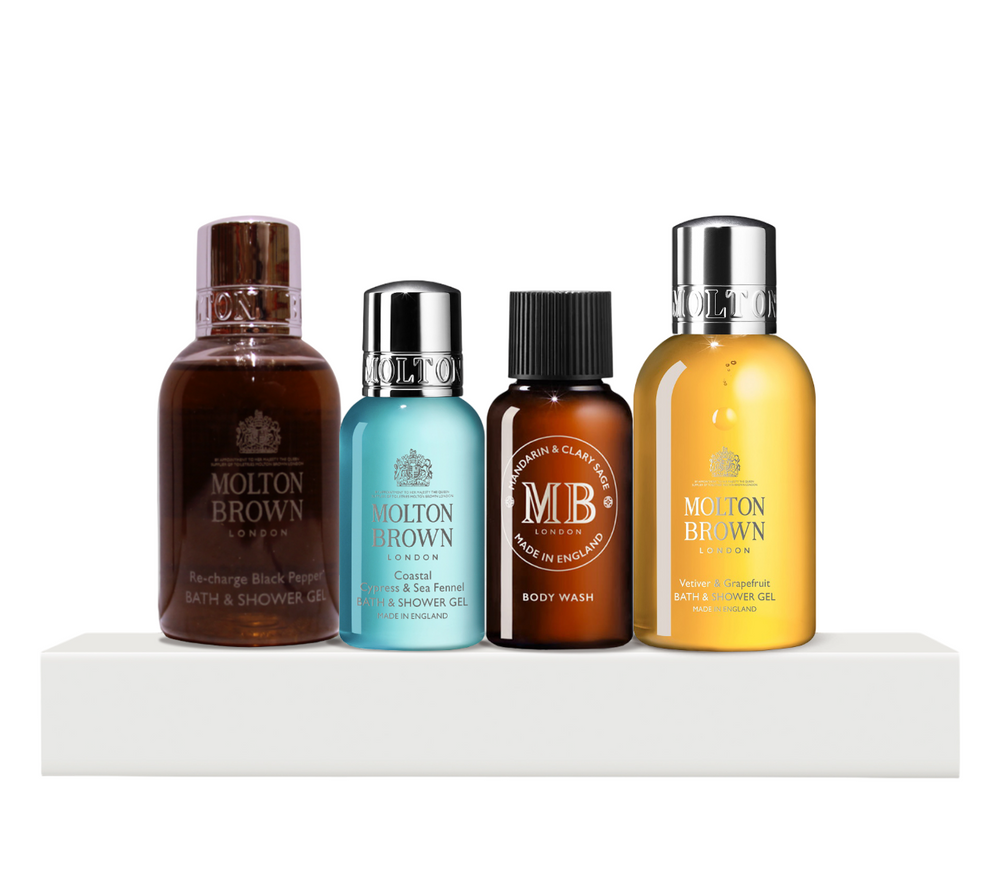 Molton Brown Discovery Collection Set Molton Brown: Black Peppercorn – Shower Gel Unisex, 50 ml + Coastal Cypress & Sea Fennel, 30 ml + Mandarin & Clary Sage, 30 ml + Vetiver & Grapefruit, 50 ml