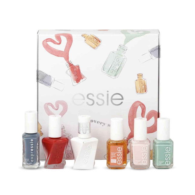 Essie Discovery Set Essie: Nail Enamel Vegan Glossy Shine Finish – Nail Polish for Women, 99, Mint Candy Apple, 13.5 ml + Expressie Air Dry, 13.5 ml + Gel Couture, Rock the Runway, 13.5 ml + Essie, Ballet Slippers,…