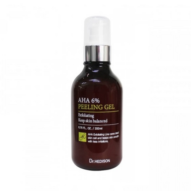 Dr. Hedison Aha 6% AHA concentration including citric glycolic and lactic acids. Smooth – Peeling Gel Unisex, 200 ml