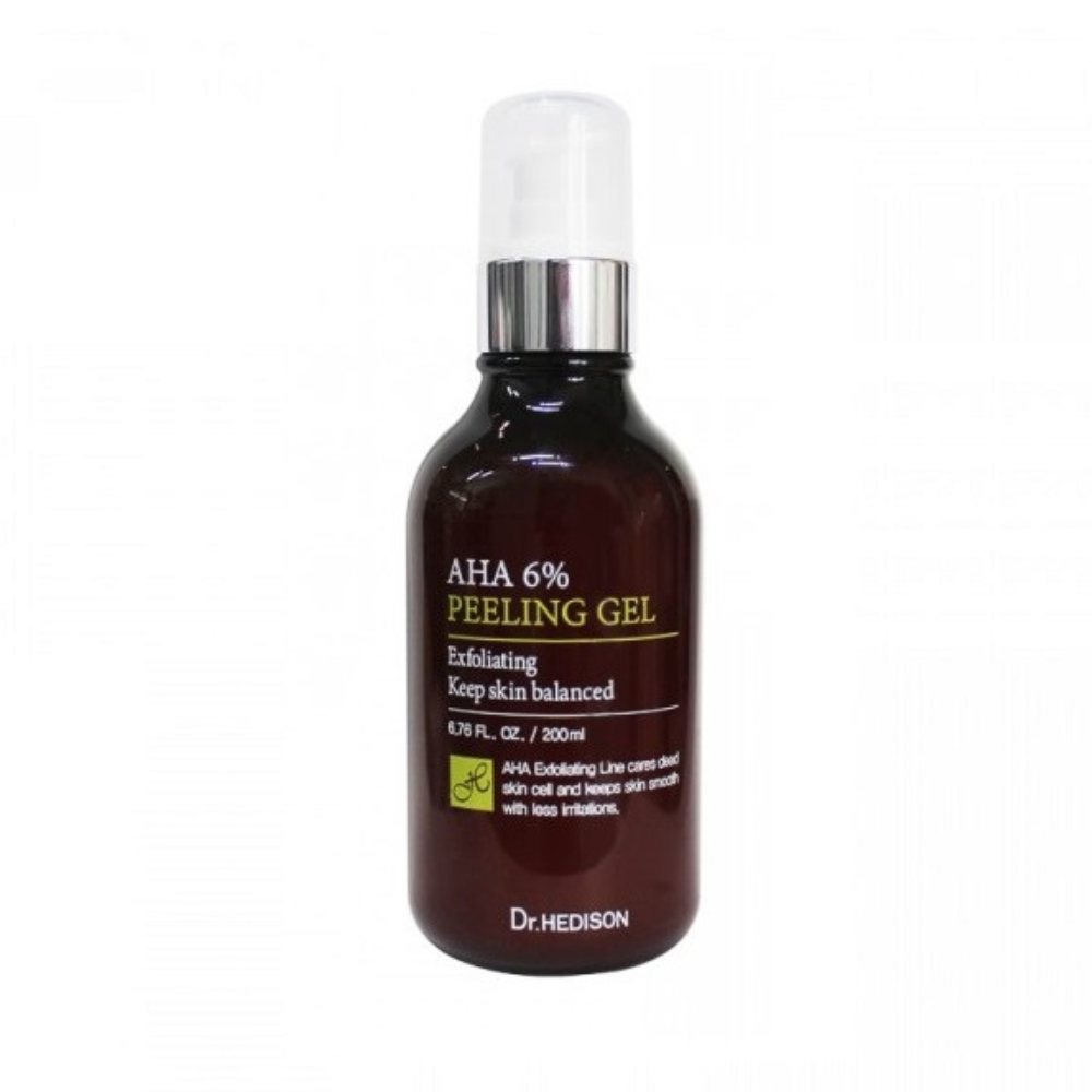 Dr. Hedison Aha 6% AHA concentration including citric glycolic and lactic acids. Smooth – Peeling Gel Unisex, 200 ml