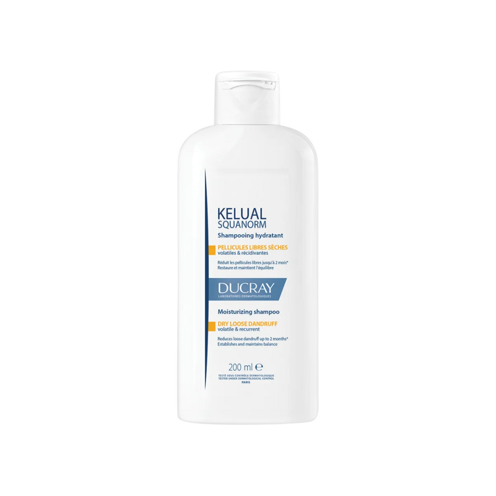 Ducray Kelual Squanorm – Hair Treatment Shampoo Unisex, Anti-Dandruff, For Scalp With Dry Dandruff, 200 ml