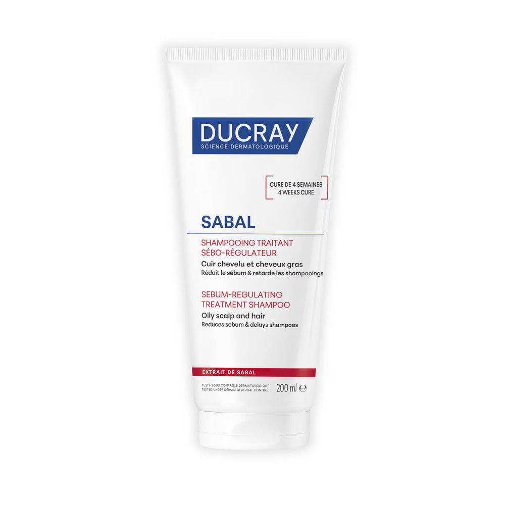 Ducray Sabal Argeal – Hair Treatment Shampoo for Women, Sebum Control, For Oily Hair, 200 ml