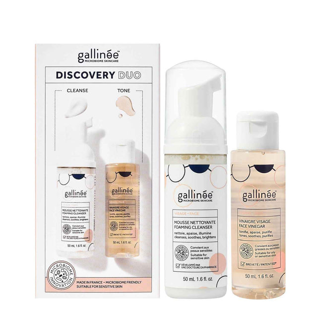 Gallinee Duo Set Set Gallinee: Microbiome Skincare Prebiotics & Postbiotics Purifying Cleansing Foam 50 ml + Microbiome Skincare Prebiotics & Postbiotics Soothing – Lotion for Women, For Face, 50 ml