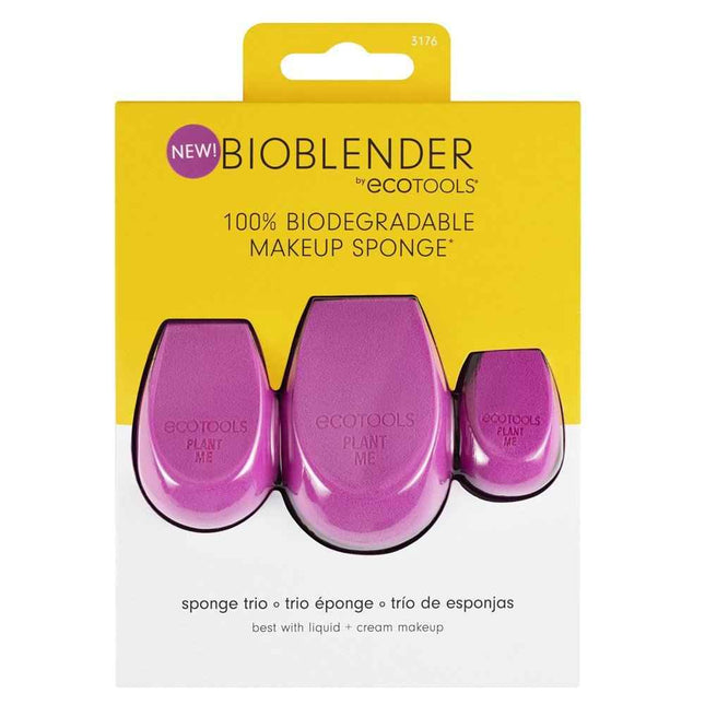 EcoTools Set Trio EcoTools Bioblender – Makeup Sponge for Women, Purple, 3 pcs