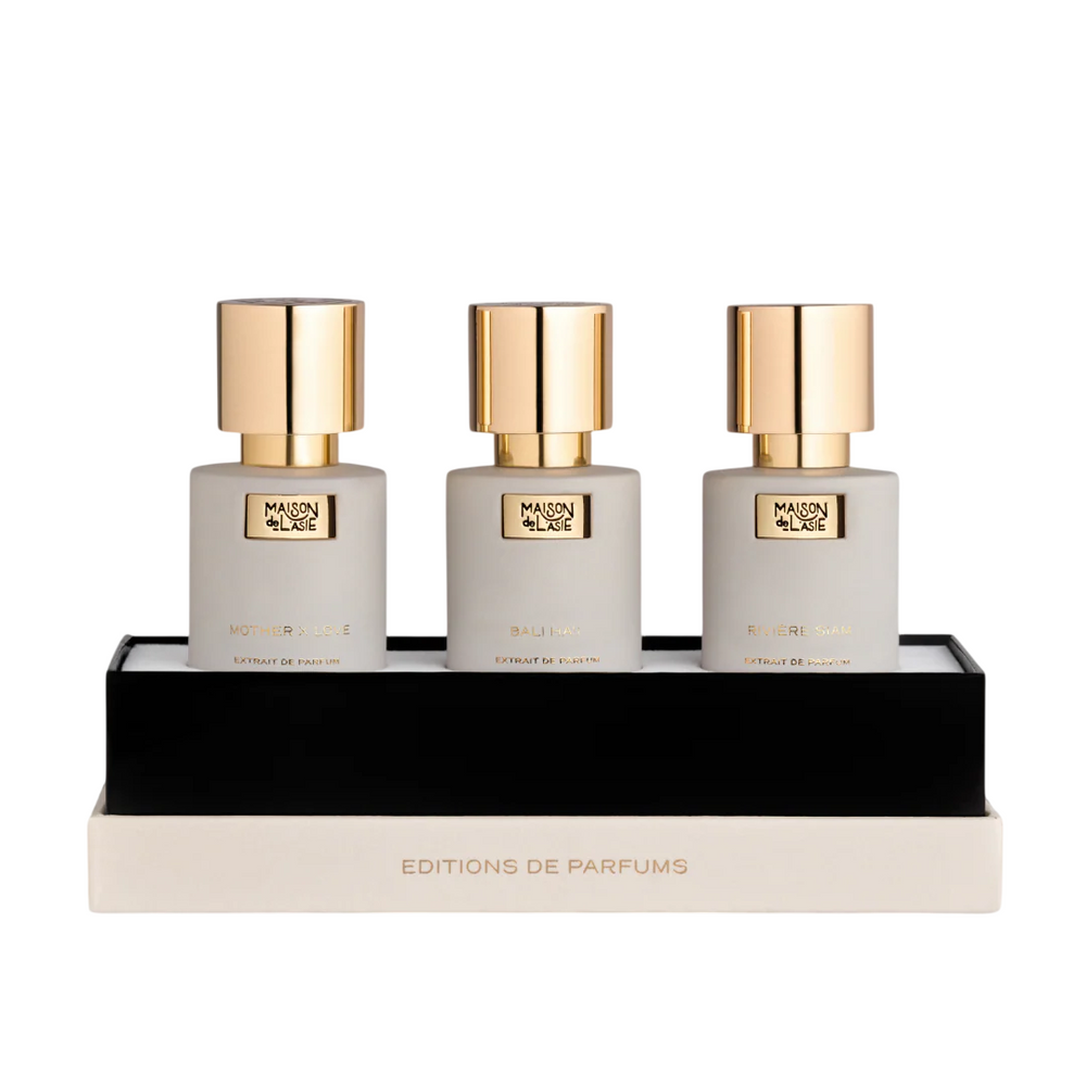 Maison De L`Asie Editions De Parfums Florale Set Maison De L'Asie: Mother x Love Unisex, Extrait de Parfum, 15 ml + Bali Ha'i, Extrait de Parfum, 15 ml + Riviere Siam, Extrait de Parfum, 15 ml