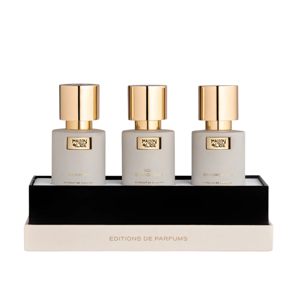 Maison De L`Asie Editions De Parfums Fraiche Set Maison De L'Asie: Nanyang Unisex, Extrait de Parfum, 15 ml + Bois d'Indonesie, Extrait de Parfum, 15 ml + Bangkok 9/9, Extrait de Parfum, 15 ml