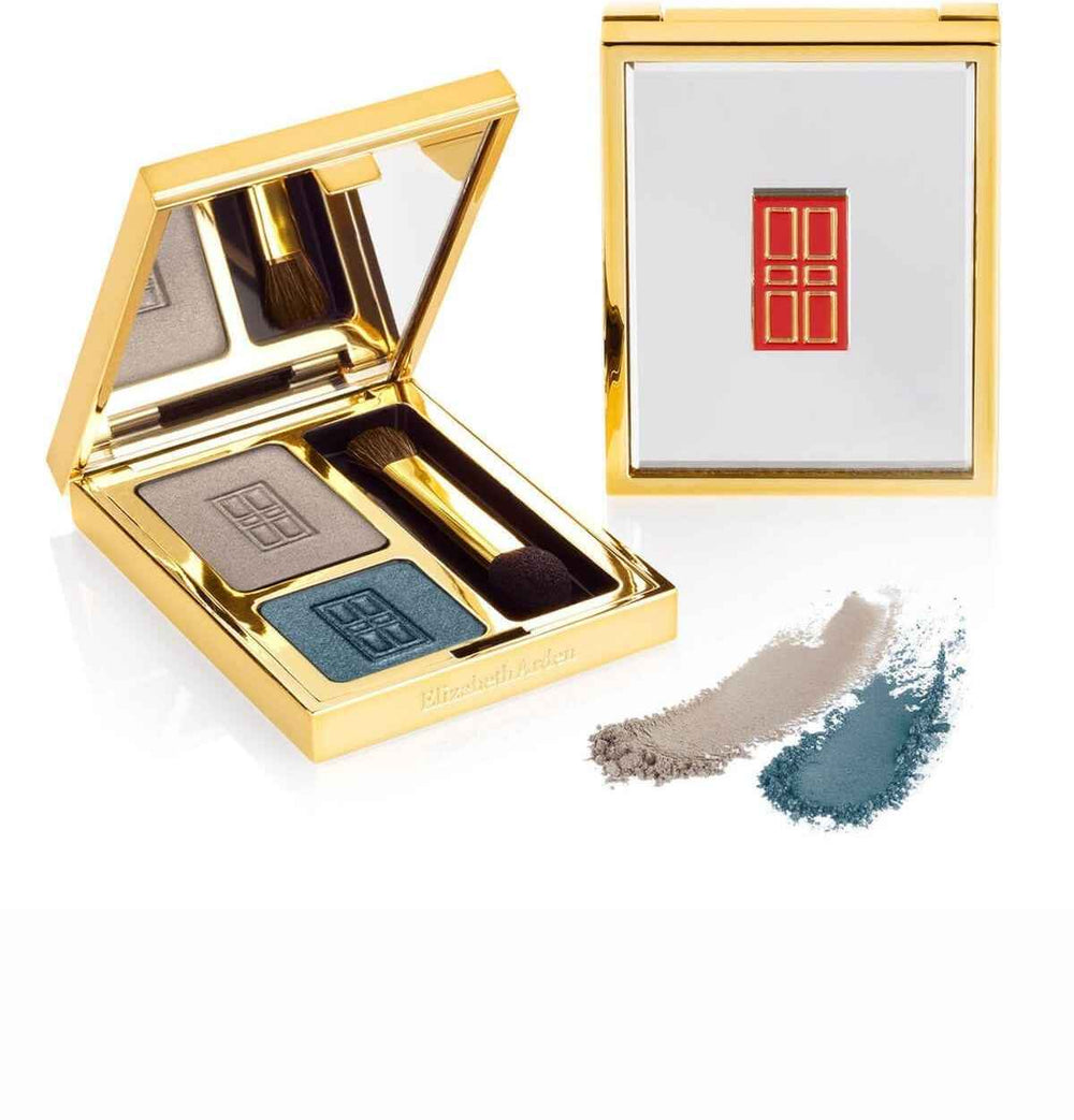 Elizabeth Arden Beautiful Color Duo – Eyeshadow Powder for Women, 06, Misty Teal, 2 Shades, 3 g