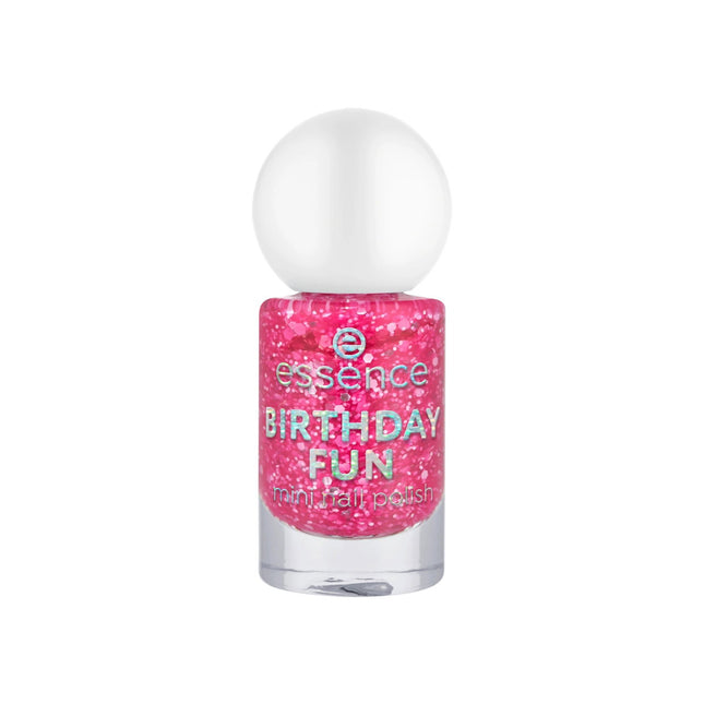Essence Birthday Fun Glitter – Nail Polish for Women, 5 ml Miniature