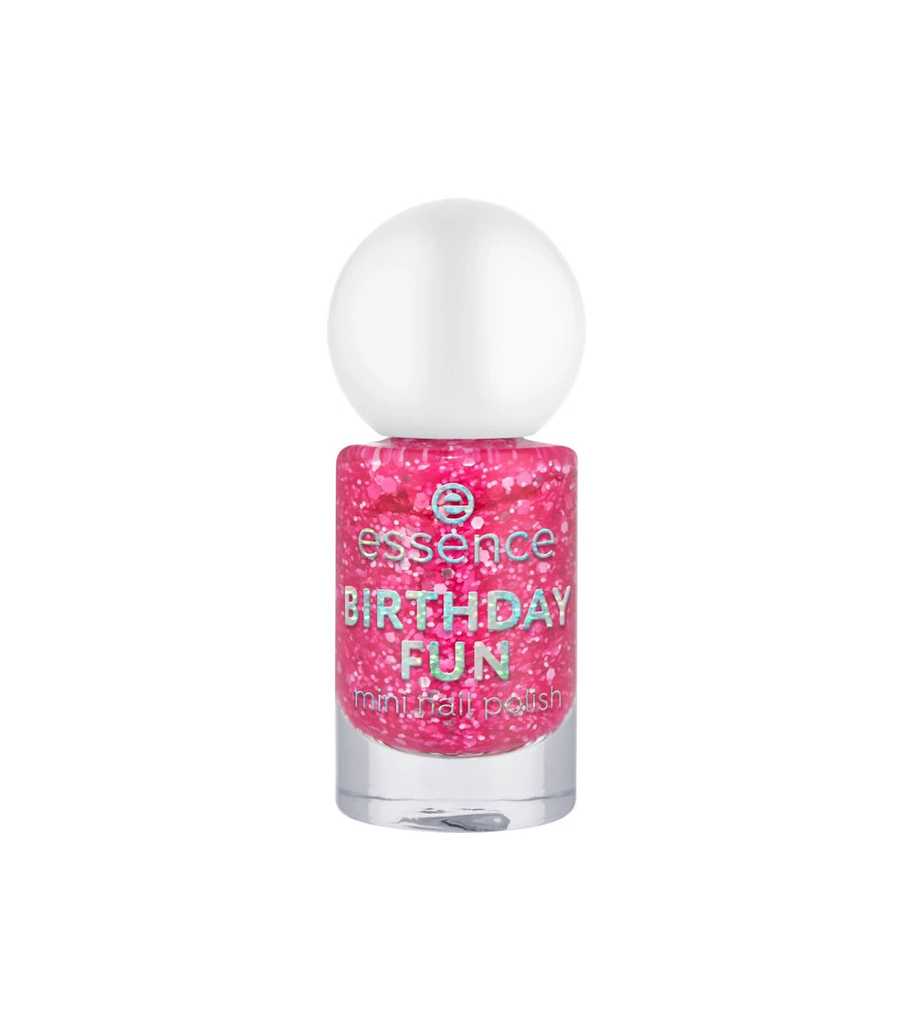 Essence Birthday Fun Glitter – Nail Polish for Women, 5 ml Miniature