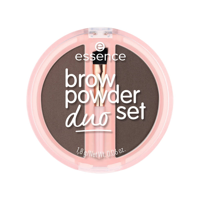 Essence Duo Set Matte – Eyebrow Powder for Women, 03, Dark, 1.8 g