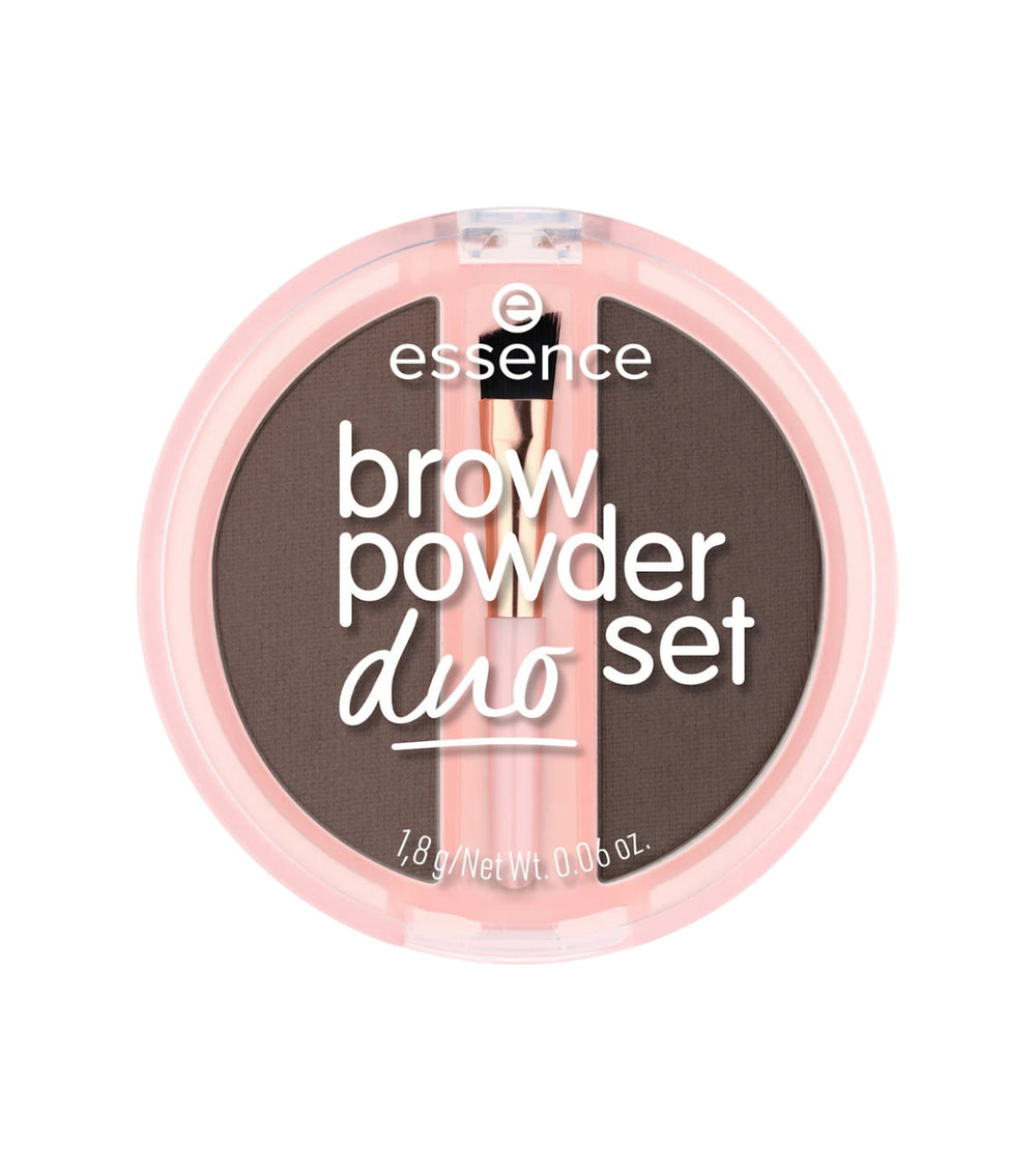 Essence Duo Set Matte – Eyebrow Powder for Women, 03, Dark, 1.8 g