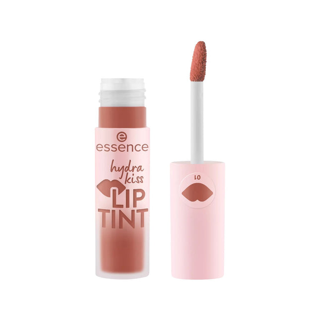 Essence Hydra Kiss Tint – Liquid Lipstick for Women, 01, Blushing Nude, 4 ml