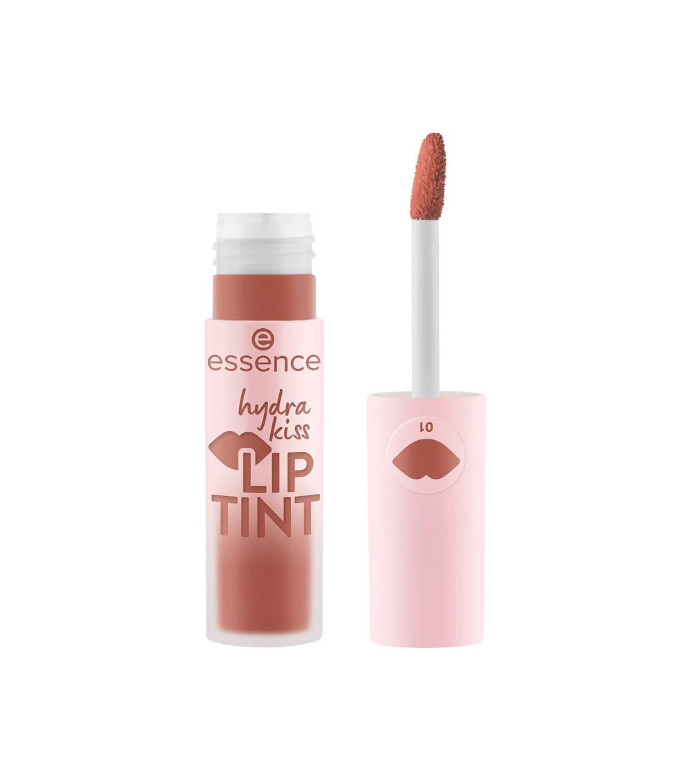 Essence Hydra Kiss Tint – Liquid Lipstick for Women, 01, Blushing Nude, 4 ml
