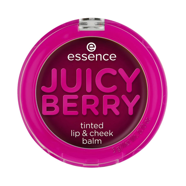 Essence Juicy Berry Tinted – Lip & Cheek Balm 2-in-1 for Women, Violet, 3 g