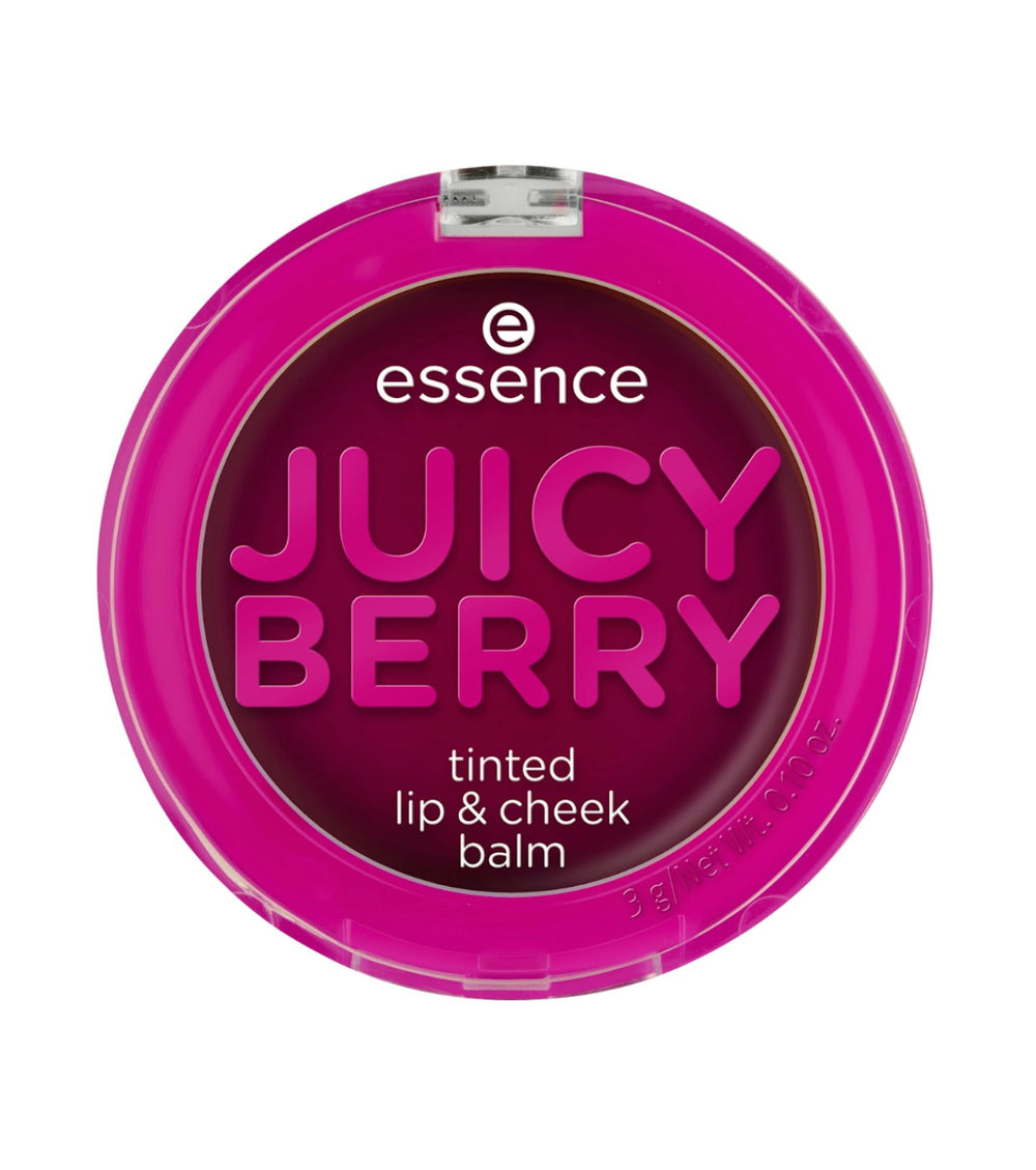Essence Juicy Berry Tinted – Lip & Cheek Balm 2-in-1 for Women, Violet, 3 g