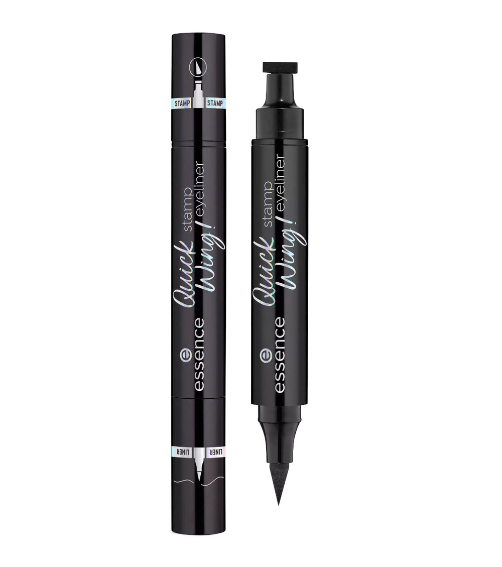 Essence Quick Wing! Double-sided Matte – Liquid Eyeliner for Women, 01, Black, 3.5 ml