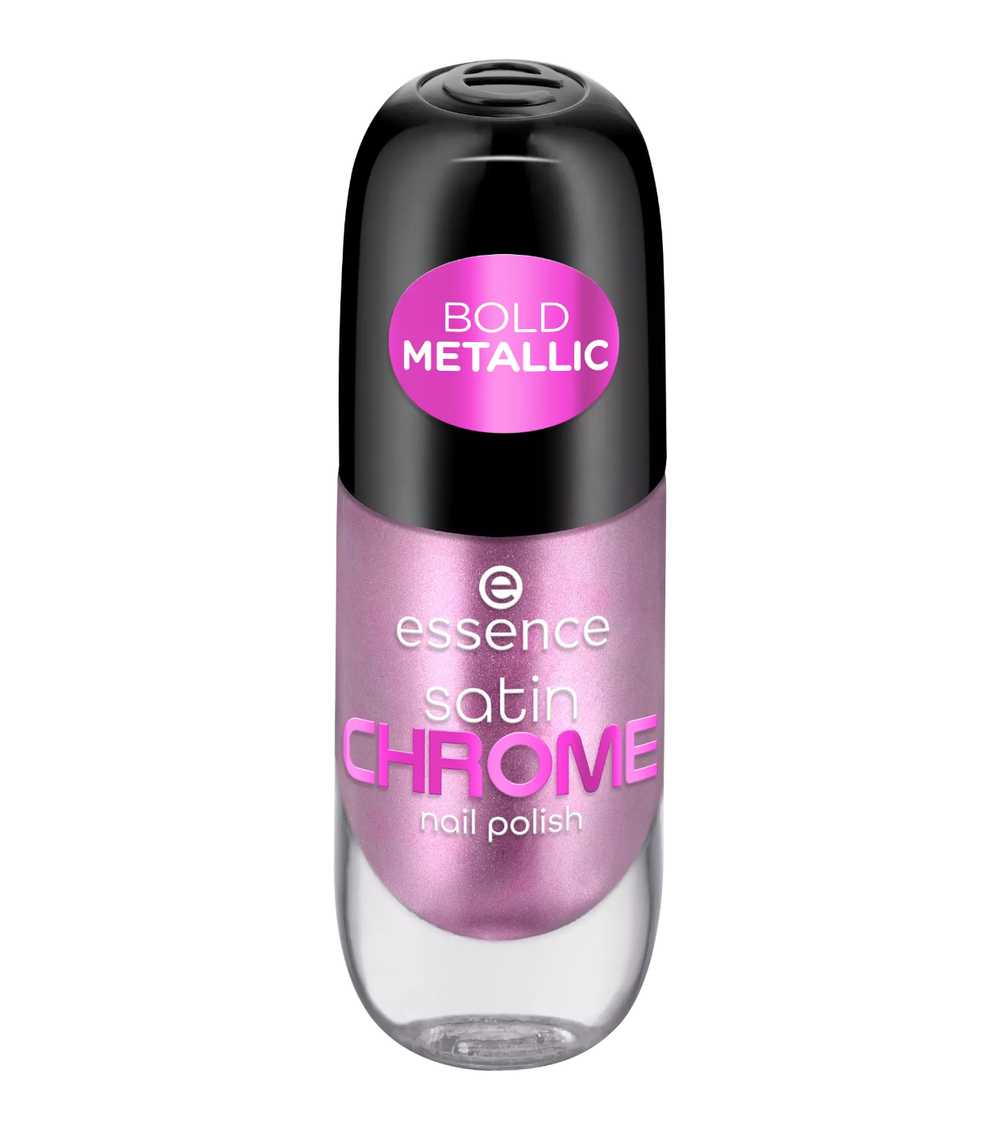 Essence Satin Chrome – Nail Polish for Women, 02, Artificial Pinktelligence, 8 ml
