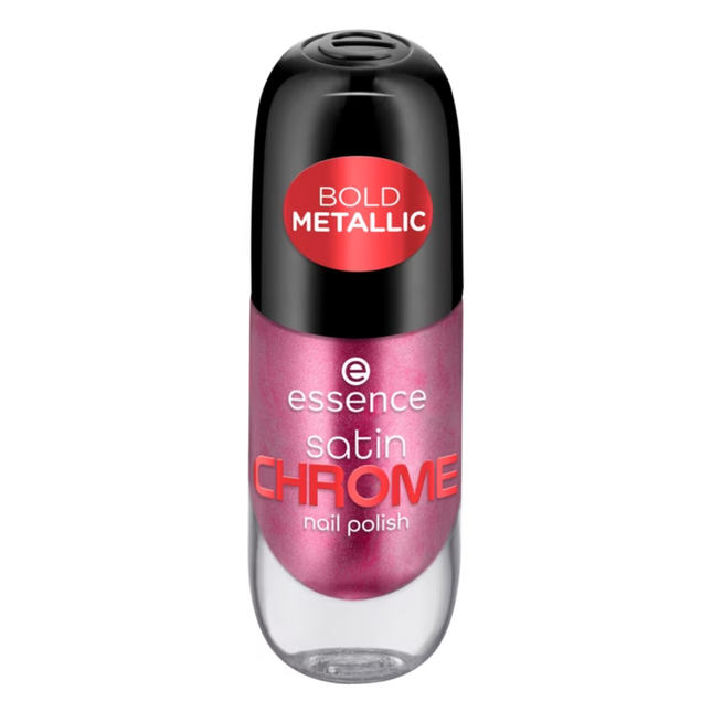 Essence Satin Chrome – Nail Polish for Women, 03, Artificial Pinktelligence, 8 ml