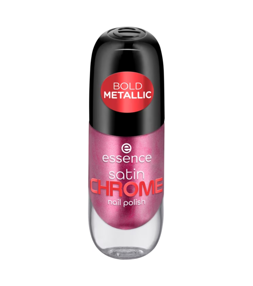 Essence Satin Chrome – Nail Polish for Women, 03, Artificial Pinktelligence, 8 ml