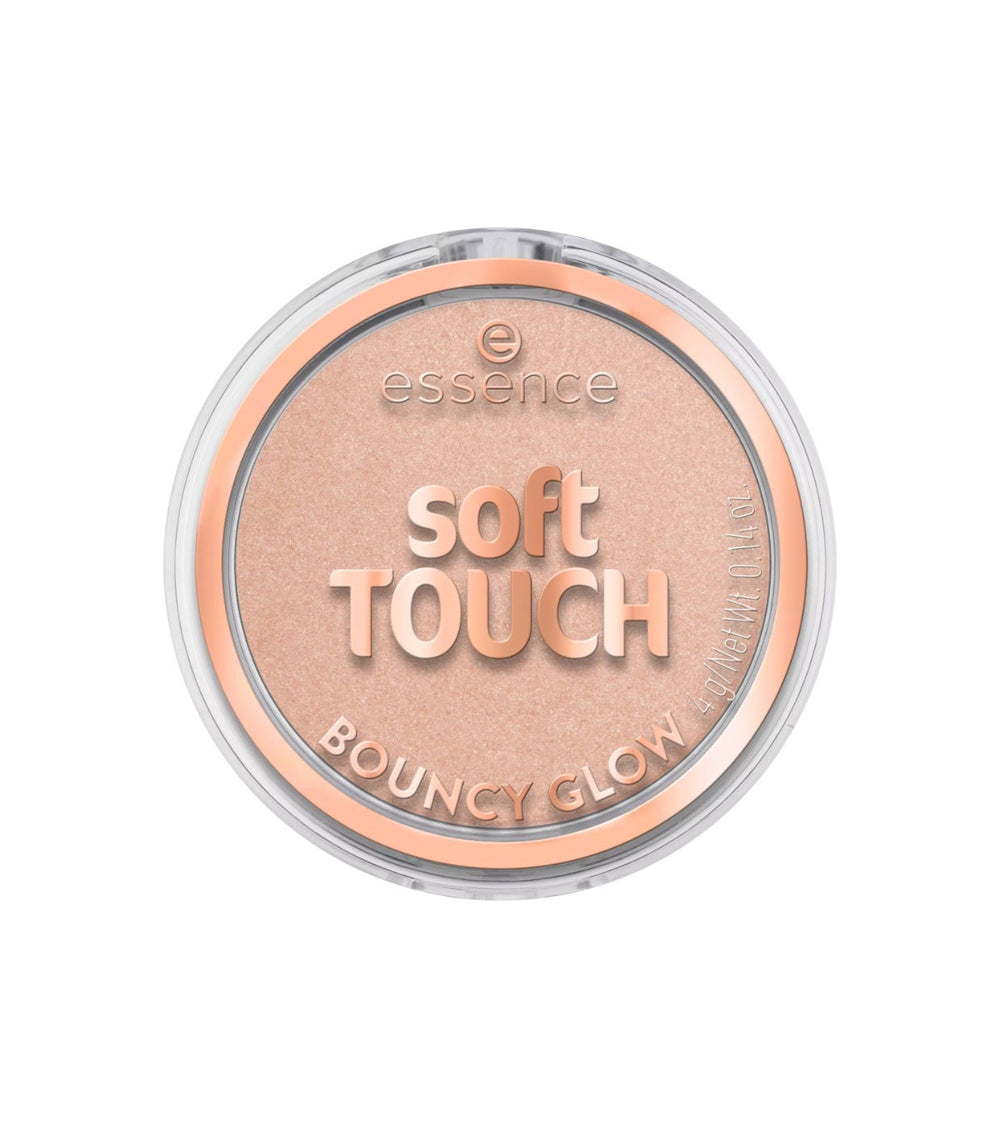 Essence Soft Touch Bouncy Glow Illuminating – Blush Highlighter Compact for Women, 20, Glazed Dew, 4 g