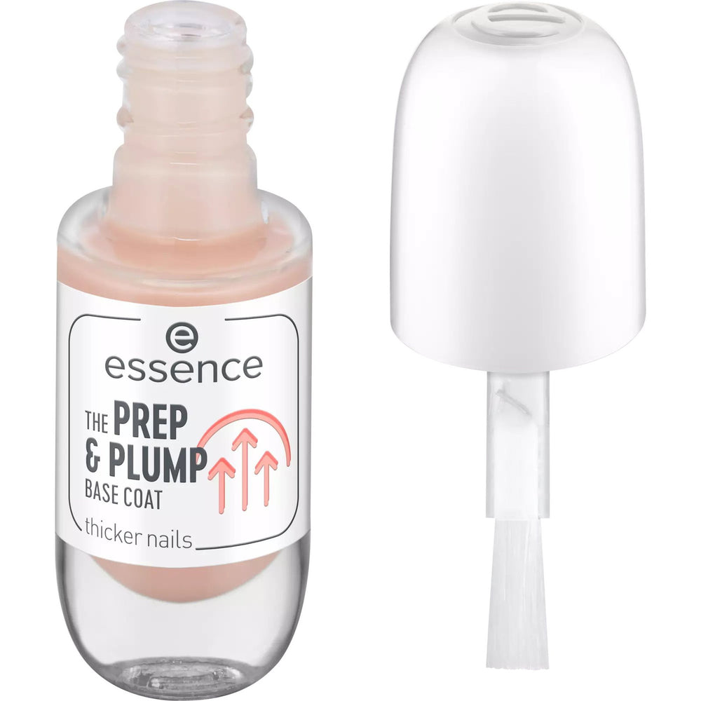 Essence The Prep & Plump Top Coat – Nail Polish for Women, 8 ml