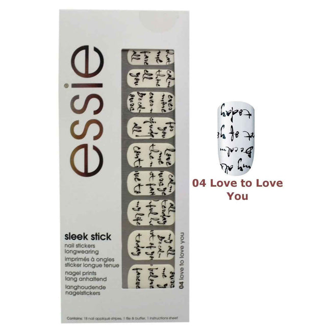 Essie Sleek Stick – Nail Stickers for Women, 04, Love To Love You