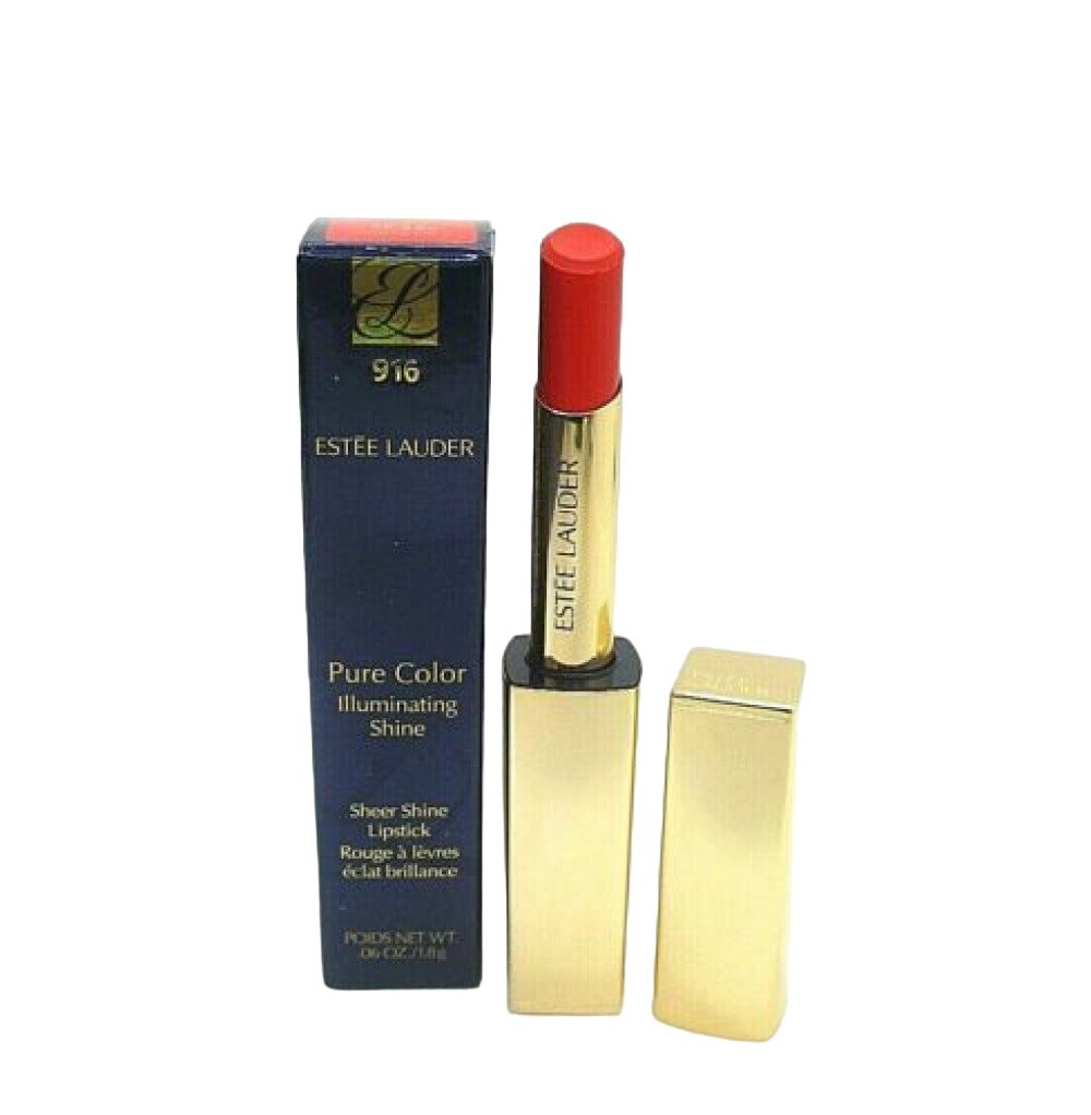 Estee Lauder Pure Color Illuminating – Cream Lipstick for Women, 916, Party, 1.8 g