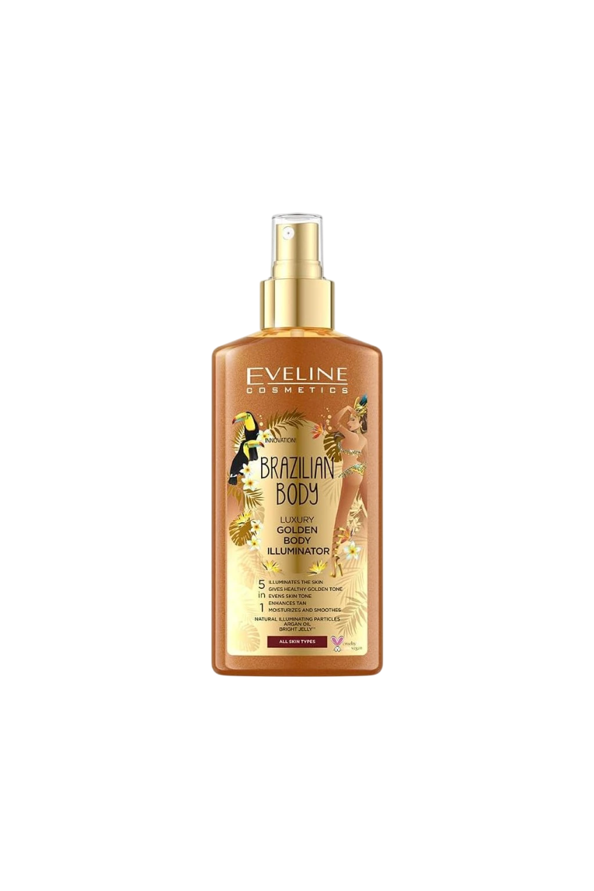 Eveline Cosmetics Brazilian Body Illuminating – Body Spray for Women, Exotic, 150 ml