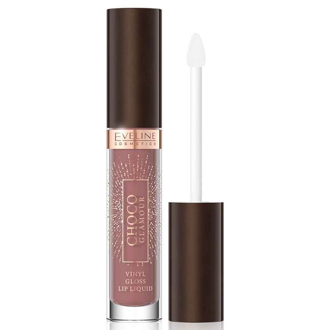 Eveline Cosmetics Choco Glamour – Lip Gloss for Women, 03, Toffee Chocolate, 4.5 ml