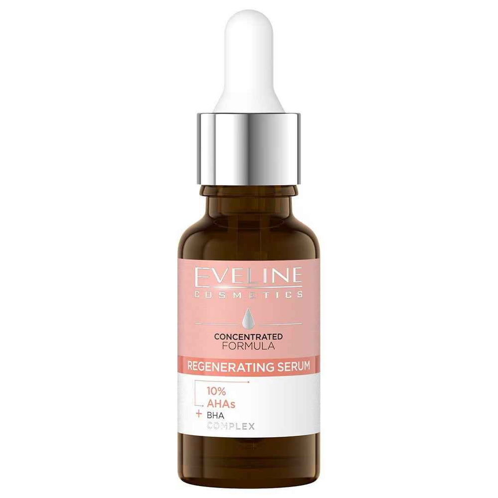Eveline Cosmetics Concentrated Formula AHA/BHA Regenerating – Serum for Women, For Face, 18 ml Tester