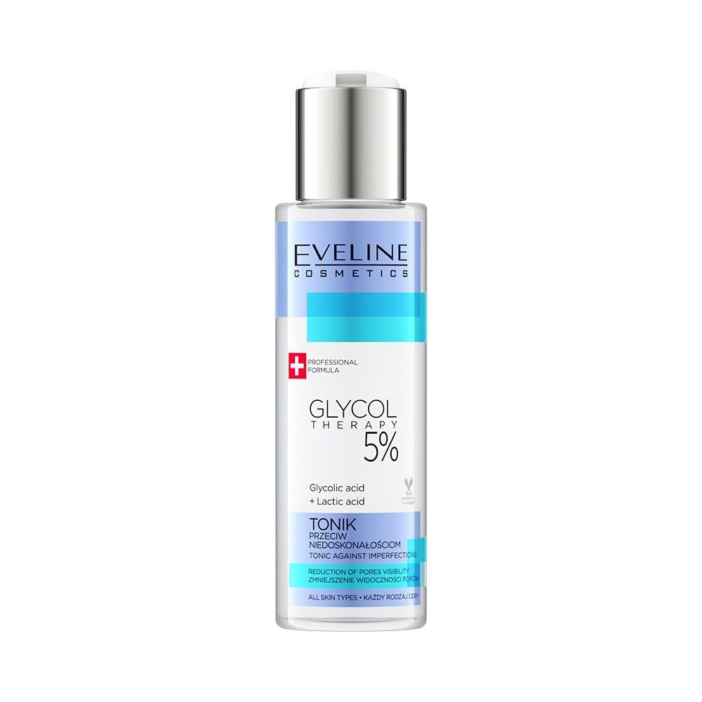 Eveline Cosmetics Glycol Theraphy 5% Acide Glycolic Anti-Imperfections – Tonic Lotion for Women, For Face, 150 ml Tester