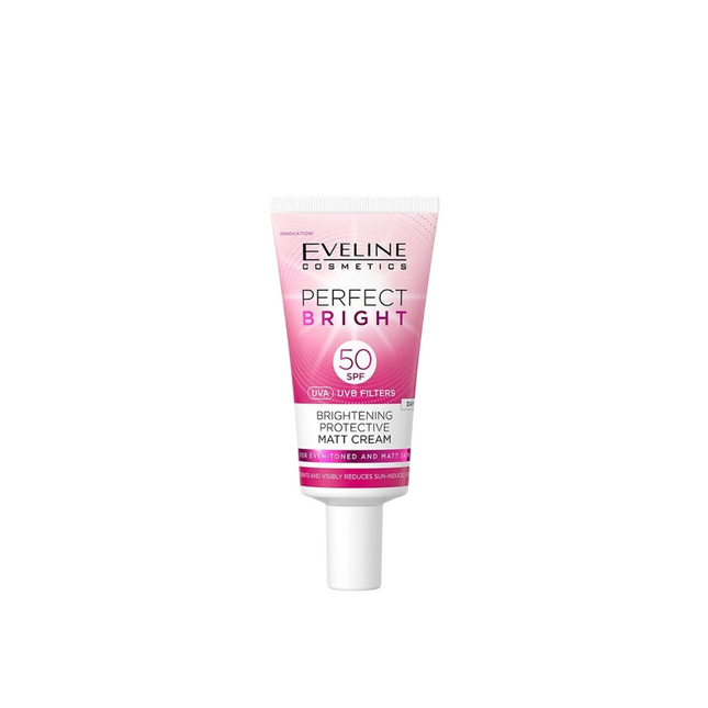 Eveline Cosmetics Perfect Bright Brightening Day – Cream for Women, For Face, SPF 50, 30 ml