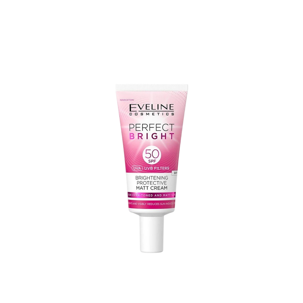 Eveline Cosmetics Perfect Bright Brightening Day – Cream for Women, For Face, SPF 50, 30 ml